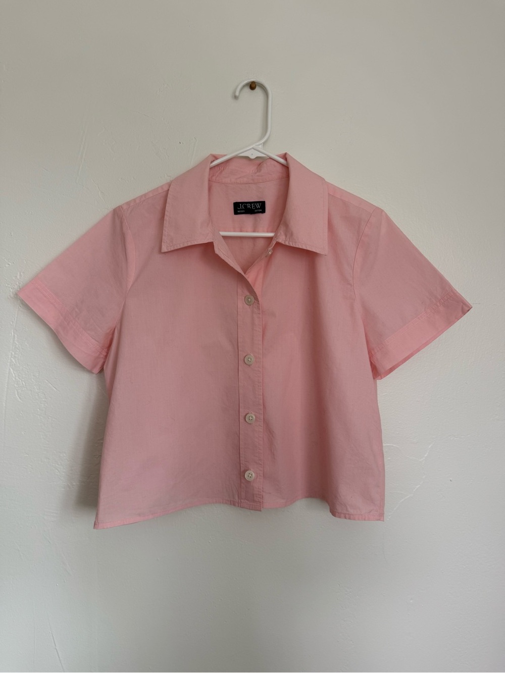 J. Crew Pink Short-Sleeve Button-Down Shirt